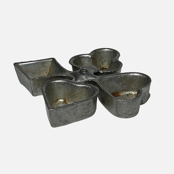 Vintage Rosette Cast Aluminum 3 Piece Pastry Mold Set 1950'S Japan - Picture 5 of 11